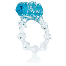 Color Pop Quickie Vibrating Cock Ring in Blue