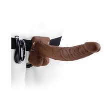 Fetish Fantasy 9" Hollow Strap-On Balls in Chocolate