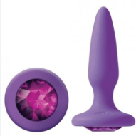 Glams Mini Purple Gem Silicone Butt Plug