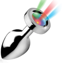 Booty Sparks Silver Light Up Anal Plug in Small