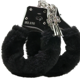 Black Furry Hand Cuffs